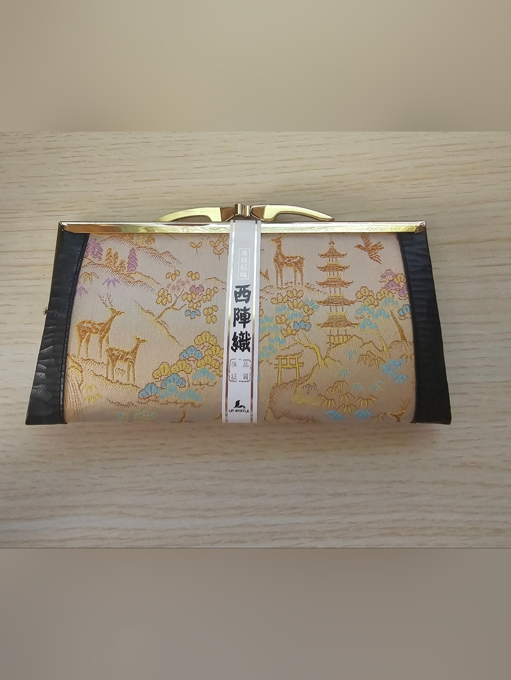 Vintage Japanese Nishijin-ori Silk Brocade Clutch Wallet